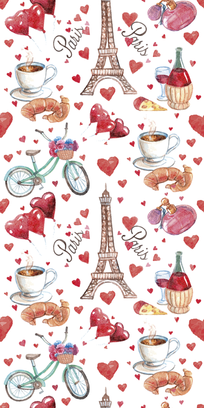 Tapete vinílico cozinha amor parisiense - TenStickers