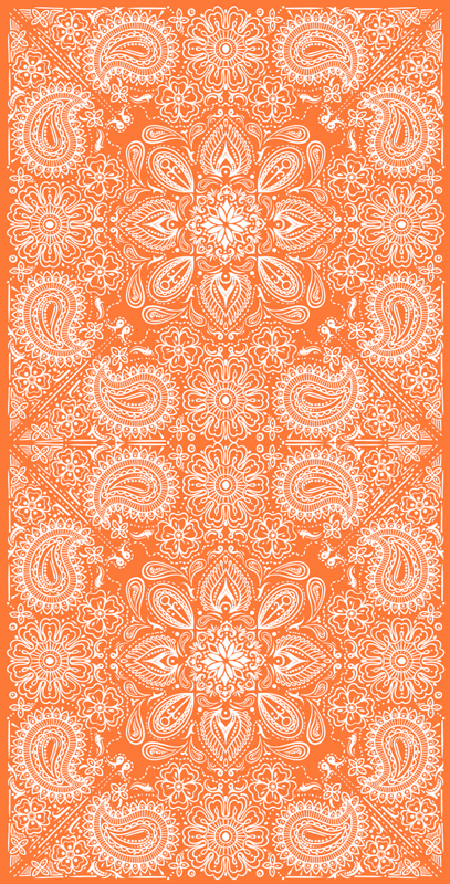 Tapete vinílico cozinha azulejo paisley - TenStickers