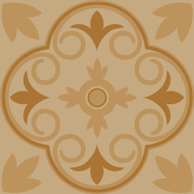 Tapete vinílico cozinha padrão floral vintage bege - TenStickers