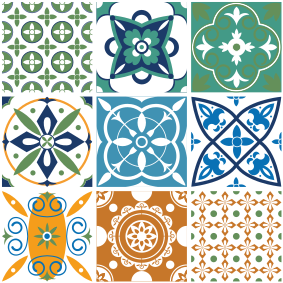 Tapete vinílico cozinha mistura de porcelanato - TenStickers