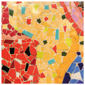 Tapete vinílico cozinha mosaico cerâmico colorido - TenStickers