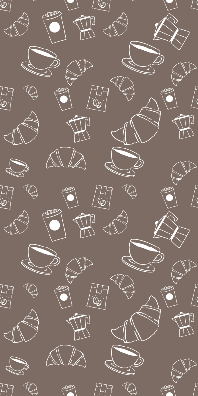 Tapete vinílico cozinha croissant café patrão - TenStickers