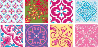 Tapete vinílico cozinha azulejos mediterrâneos vibrantes - TenStickers