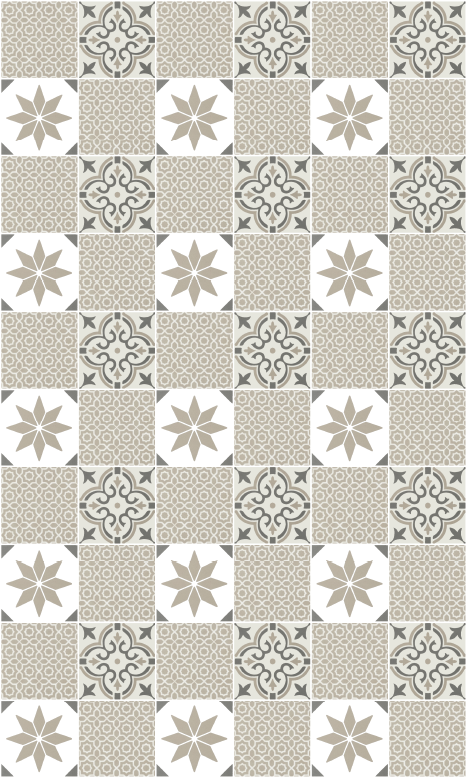 Tapete vinílico cozinha mosaico marroquino areia - TenStickers