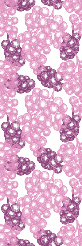 Tapete vinílico cozinha uvas rosas e roxas - TenStickers