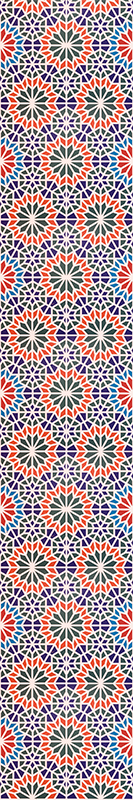 Tapete vinílico cozinha com azulejos coloridos legais - TenStickers