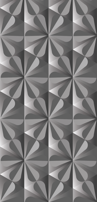 Tapete vinílico cozinha padrão floral geométrico vintage - TenStickers