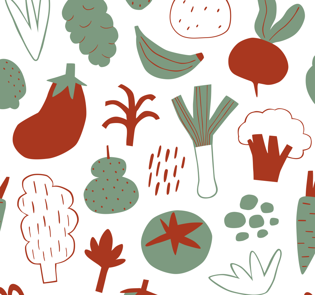 Tapete vinílico cozinha legumes coloridos - TenStickers