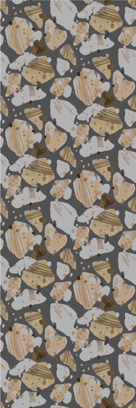 Tapete vinílico quarto padrão cimento terrazzo - TenStickers