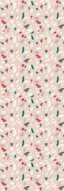 Tapete vinílico quarto padrão efeito terrazzo - TenStickers
