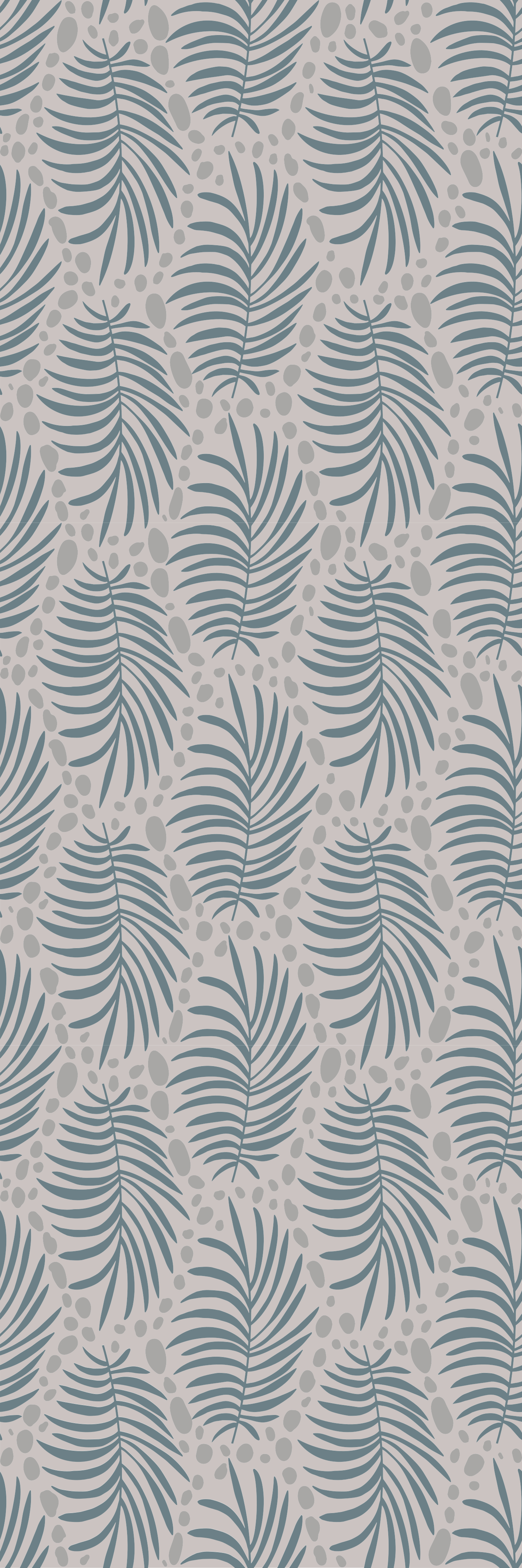 Tapete vinílico quarto padrão hamptons tropical azul - TenStickers