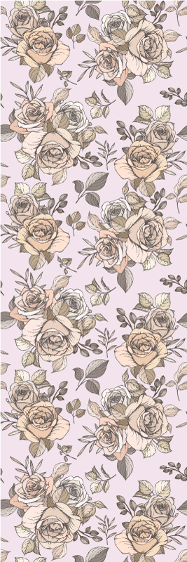 Tapete vinílico quarto fundo rosa shabby chic - TenStickers
