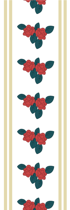 Tapete vinílico quarto com rosas shabby chic - TenStickers
