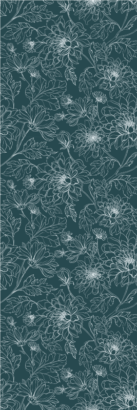 Tapete vinílico quarto flores brancas grandmillenial - TenStickers