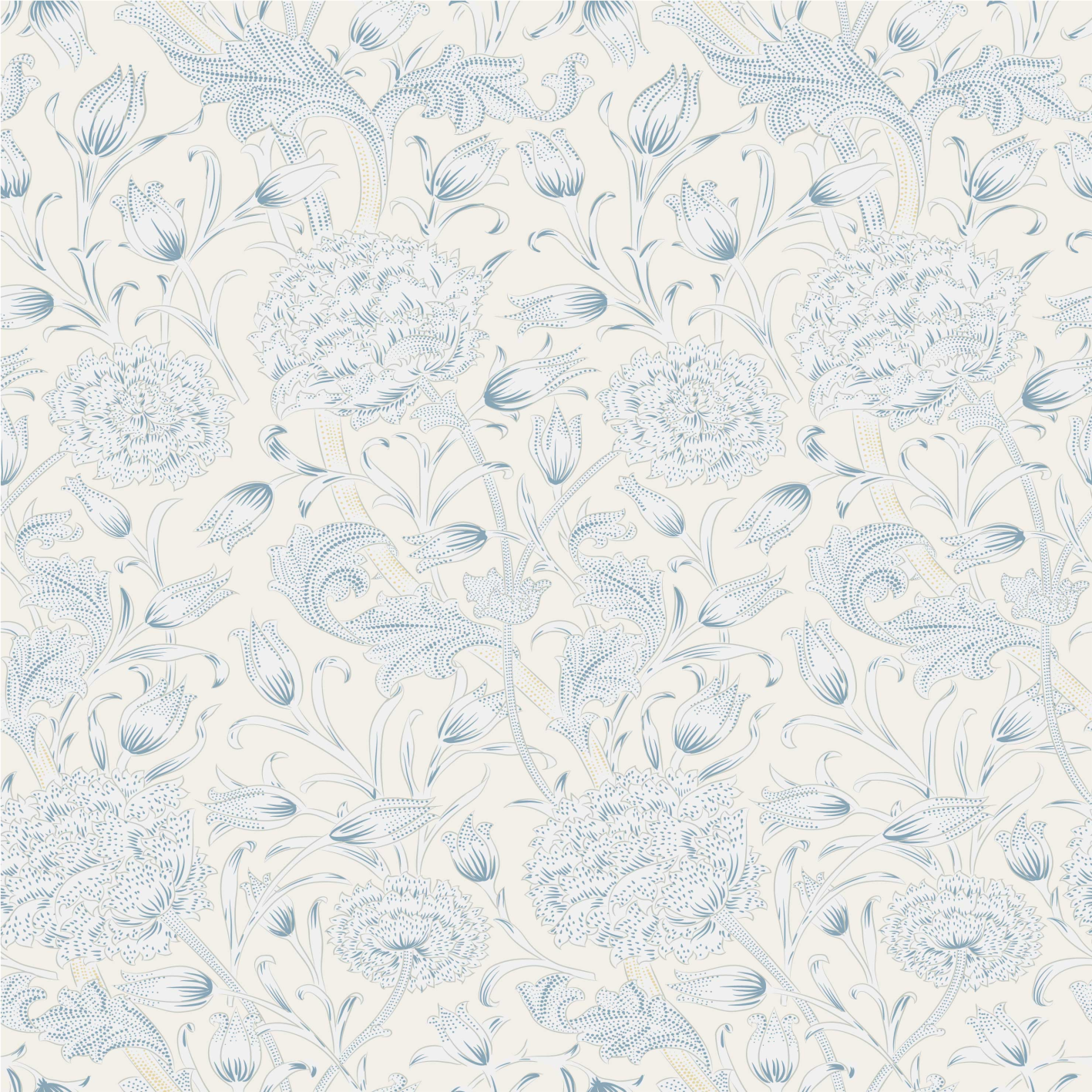 Tapete vinílico quarto padrão floral para guarda-roupa - TenStickers