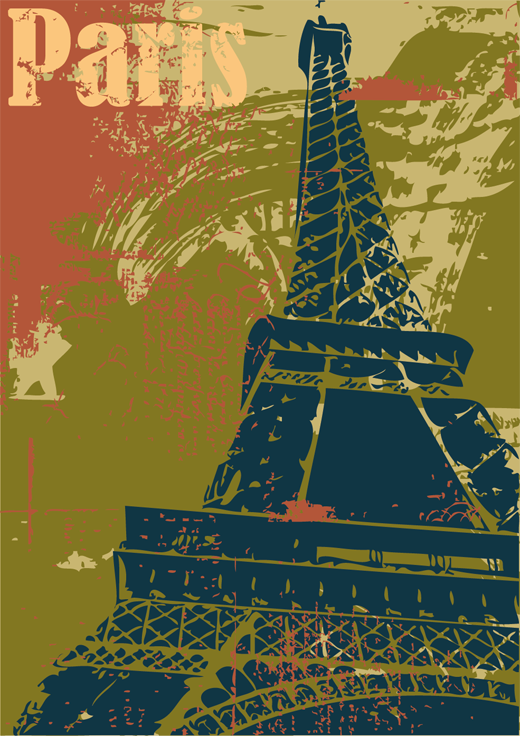 Tapete vinílico quarto pôster decorativo paris - TenStickers