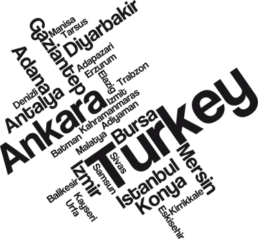 Tapete vinílico quarto com texto decorativo turquia - TenStickers