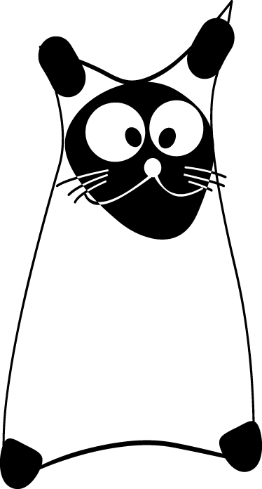 Tapete vinílico quarto gato com traço branco - TenStickers