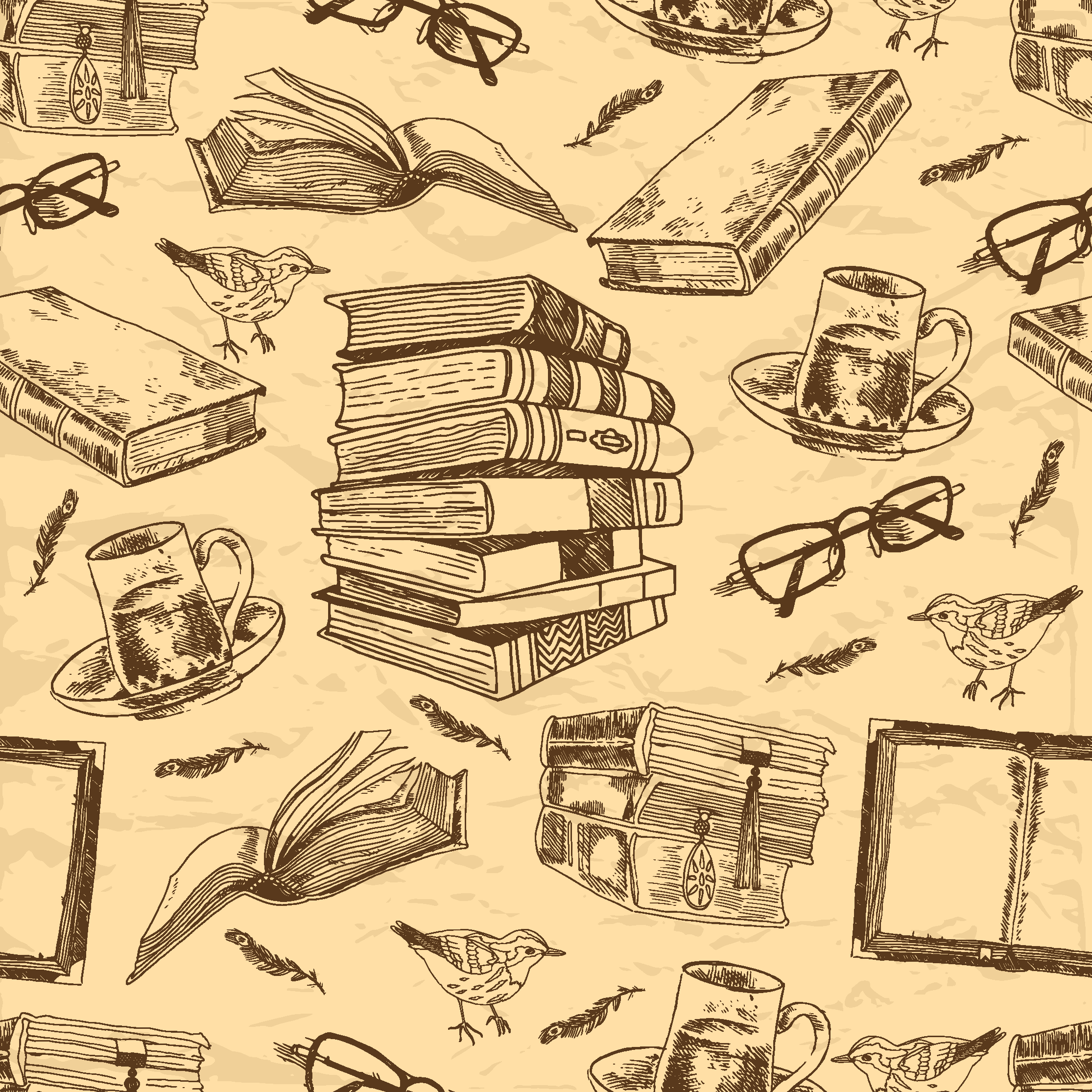 Tapete vinílico para escritório biblioteca antiga - TenStickers