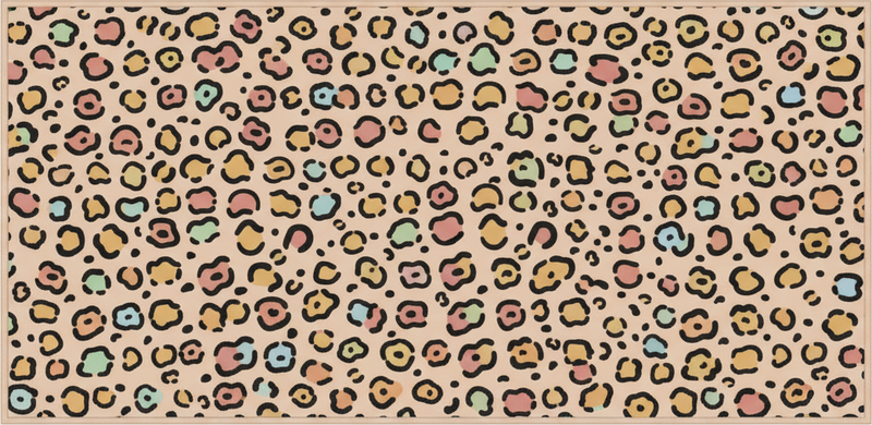 Tapete vinílico quarto estampa leopardo pastel - TenStickers