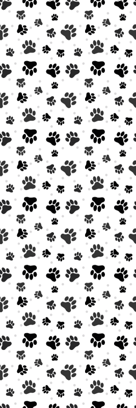 Tapete vinílico quarto com padrão de patas de animal - TenStickers
