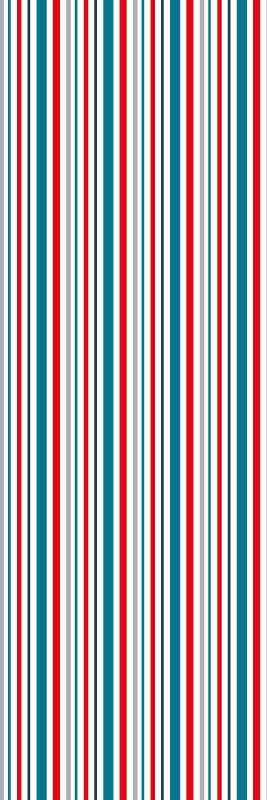 Tapete vinílico quarto com design listrado retrô marinho - TenStickers