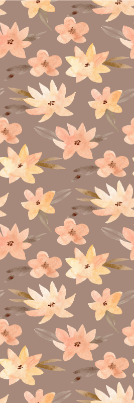 Tapete vinílico quarto flores aquarella em cores pastel - TenStickers