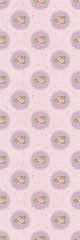 Tapete vinílico quarto padrão xadrez rosa shabby chic - TenStickers