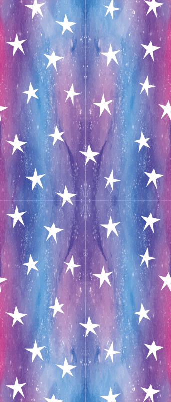 Tapete vinílico quarto textura cosmos roxo com estrelas - TenStickers