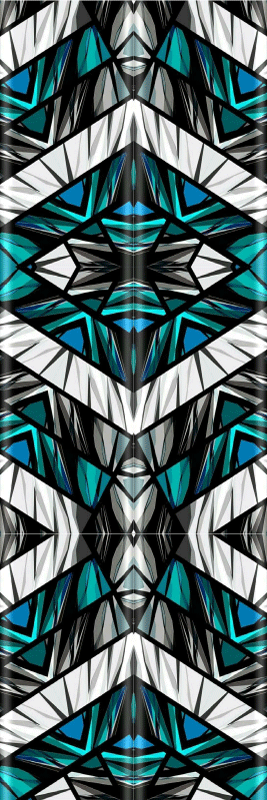 Tapete vinílico quarto grafite legal preto, azul e branco - TenStickers
