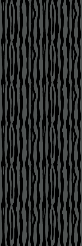 Tapete vinílico quarto listras onduladas cinza e preto - TenStickers