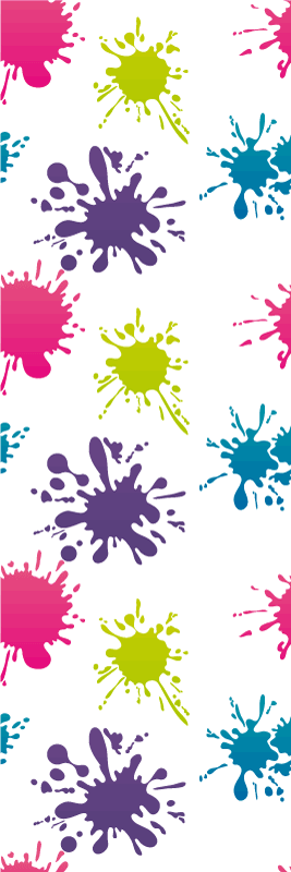 Tapete vinílico quarto explosão de cores - TenStickers