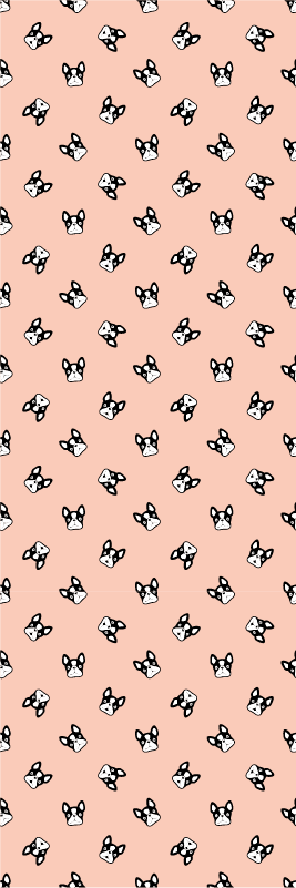 Tapete vinílico quarto com estampa de bulldogs fofos - TenStickers