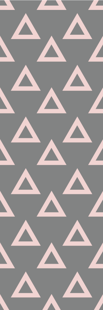 Tapete vinílico quarto triângulos rosa e cinza - TenStickers