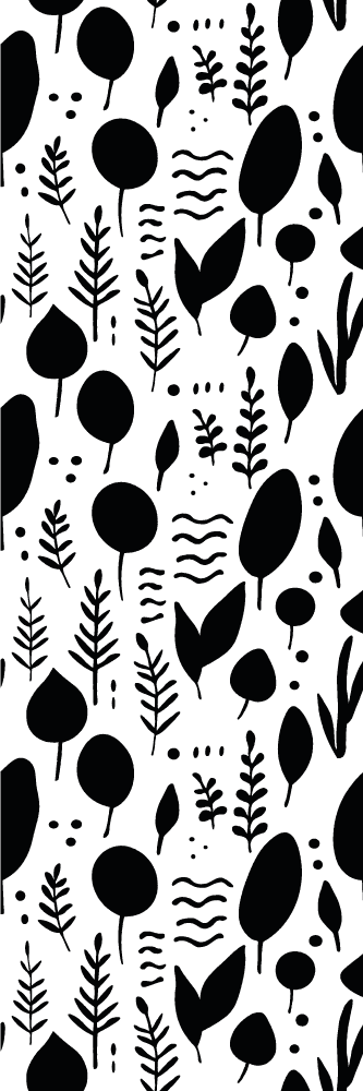 Tapete vinílico quarto imagens da natureza em preto e branco - TenStickers