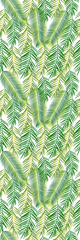 Tapete vinílico quarto plantas verdes ornamentais - TenStickers