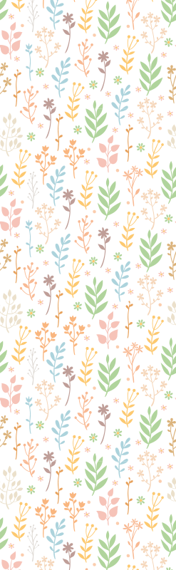 Tapete vinílico quarto símbolos simples em branco - TenStickers