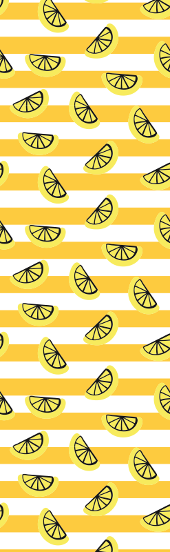 Tapete vinílico quarto com design de símbolos de limão - TenStickers