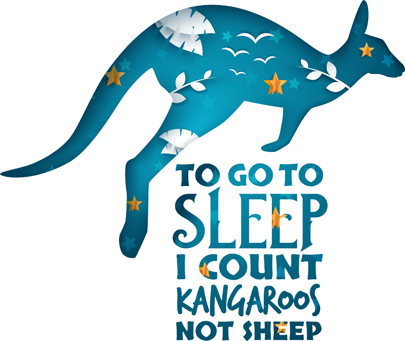 Tapete vinílico quarto canguru de sono - TenStickers
