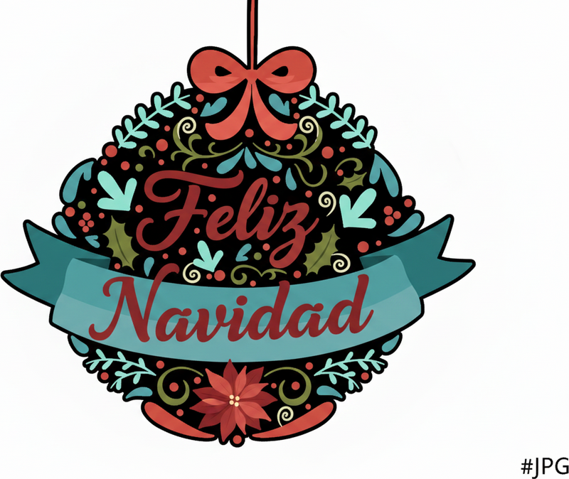 Tapete vinílico quarto natal feliz - TenStickers