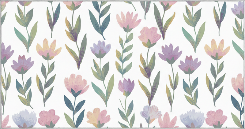 Tapete vinílico quarto adesivo de flores nórdicas - TenStickers