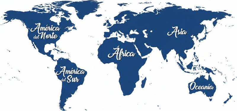 Tapete vinílico quarto mapa-múndi azul clássico - TenStickers