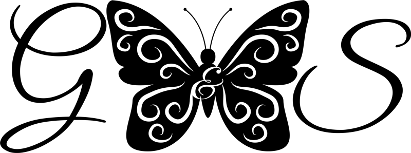 Tapete vinílico quarto mariposa com letras - TenStickers