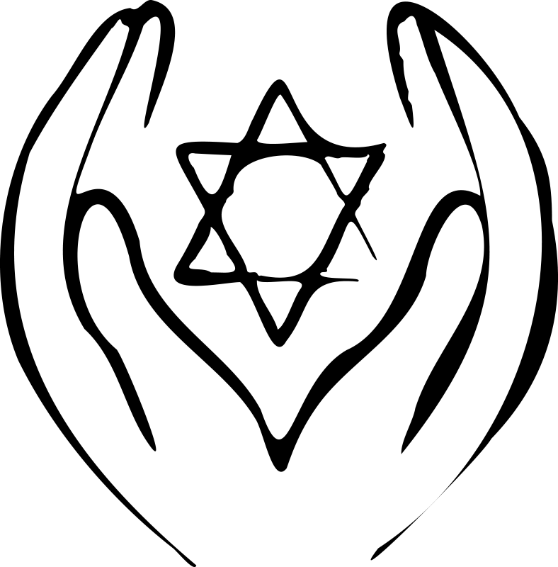 Tapete vinílico quarto estrela judaica - TenStickers