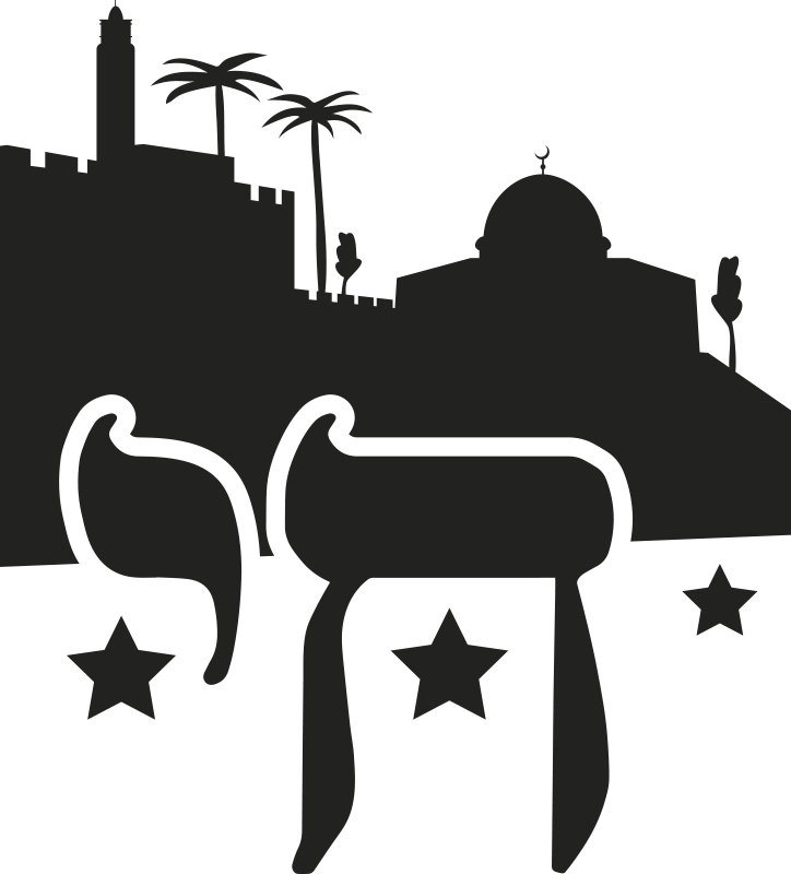 Tapete vinílico quarto símbolo chai - TenStickers
