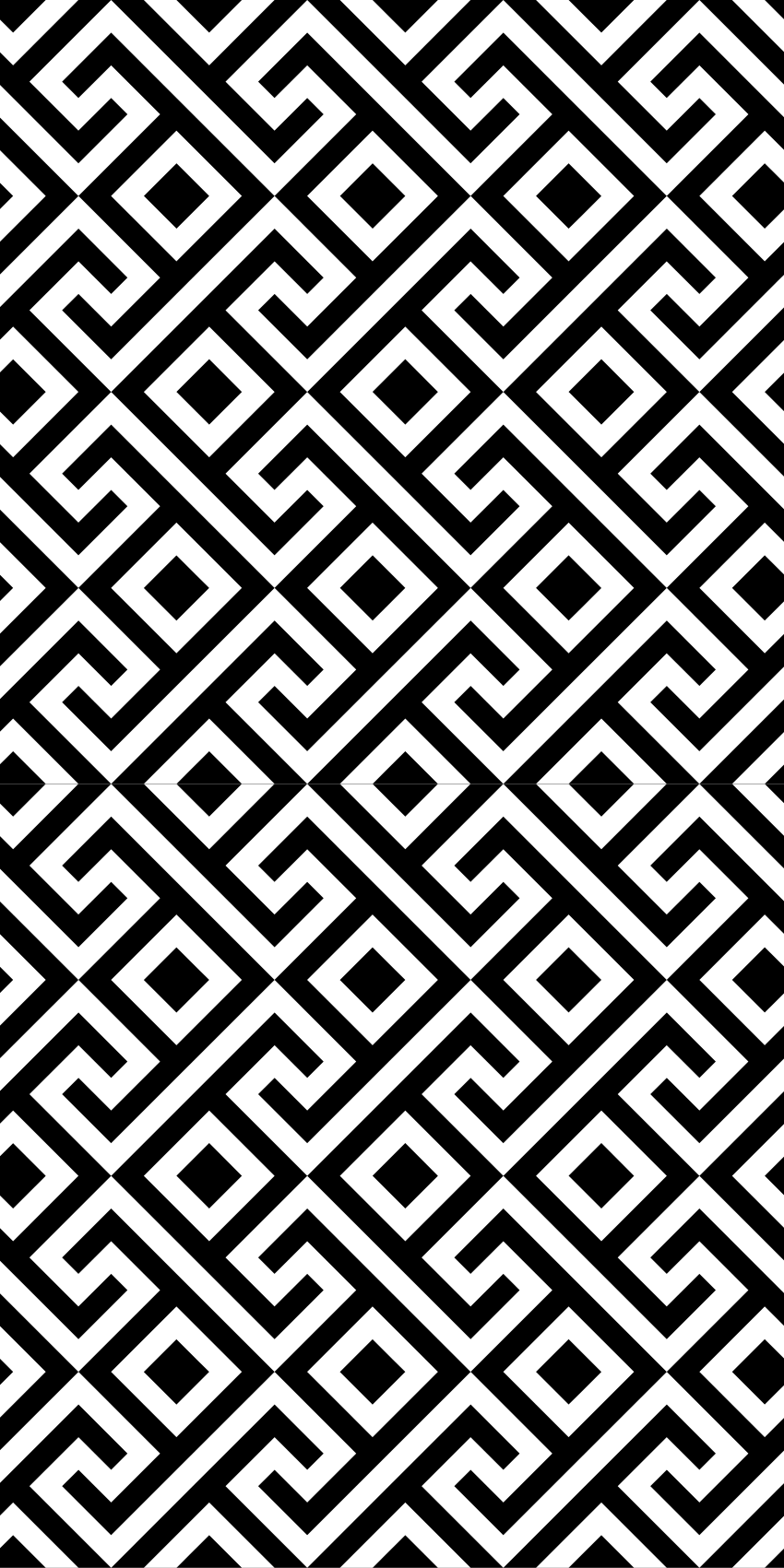 Tapete vinílico nórdico padrão geométrico preto e branco - TenStickers