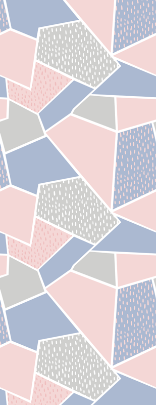Tapete vinílico nórdico em suaves pastéis geométricos - TenStickers