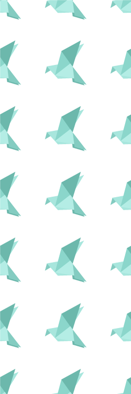 Tapete vinílico nórdico pássaros de papel - TenStickers