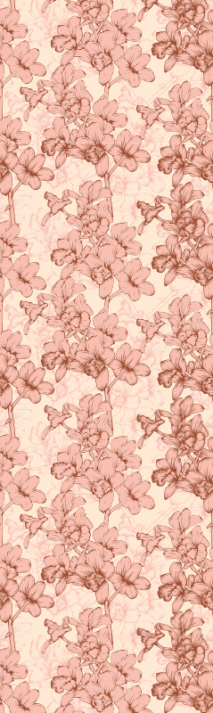 Tapete vinílico nórdico flores 3d vintage - TenStickers