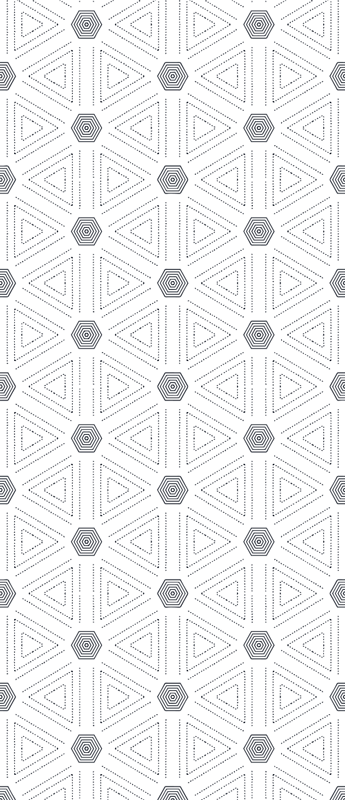Tapete vinílico nórdico triângulos geométricos - TenStickers